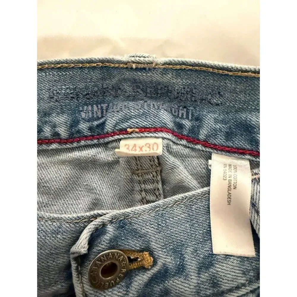 Banana Republic Jeans Men's 33x30 Straight Faded Cotton Denim Y2K Vintage